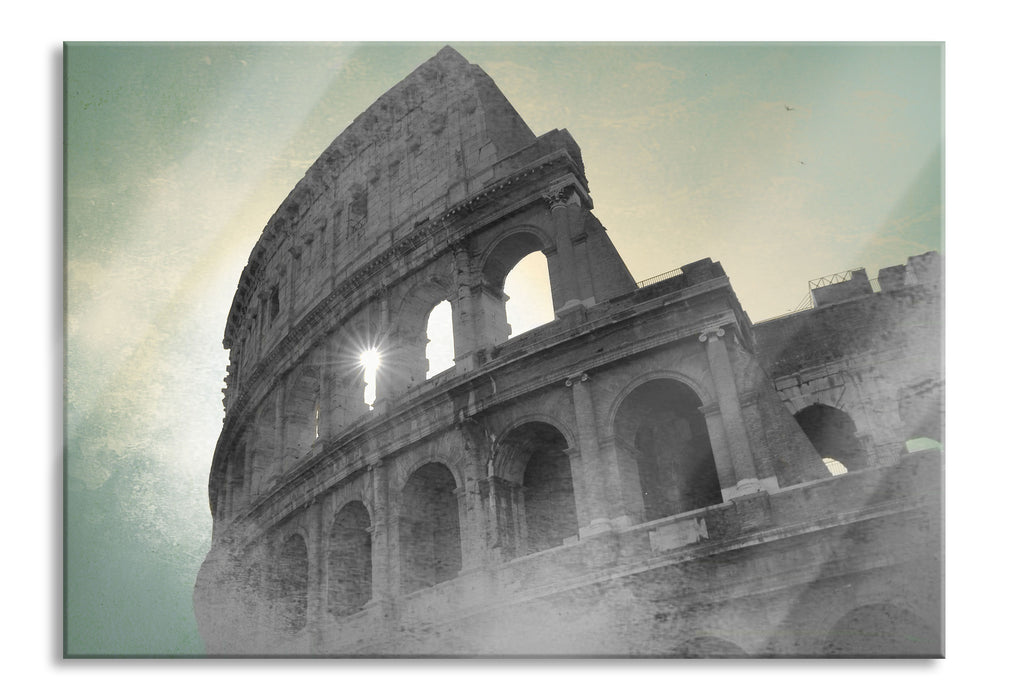 antikes Kolosseum in Rom, Glasbild