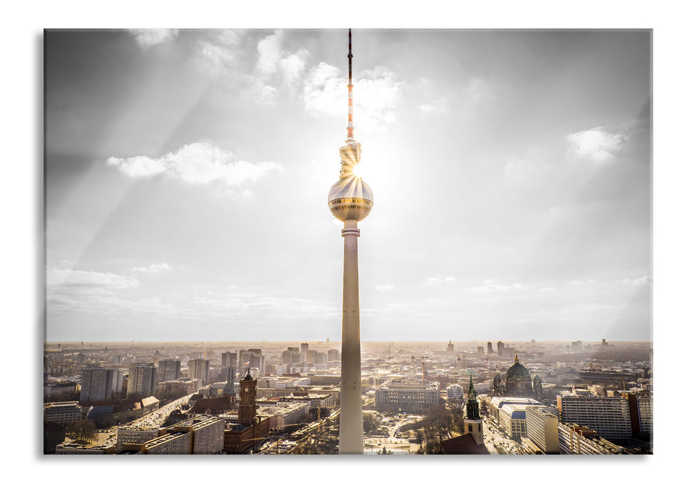 Pixxprint Berliner Fernsehturm, Glasbild