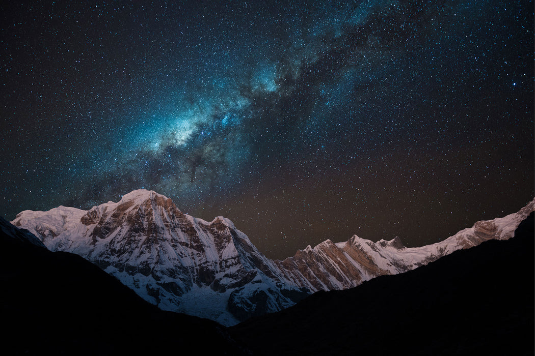 Annapurna bei Nacht, Glasbild