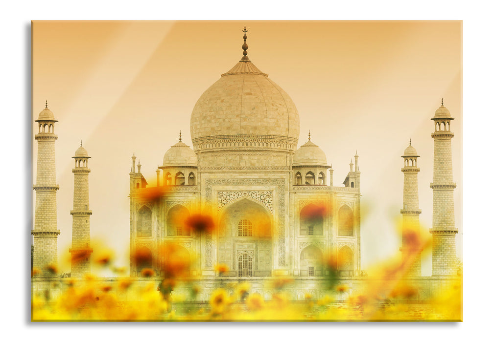 Pixxprint Taj Mahal im Sommer, Glasbild