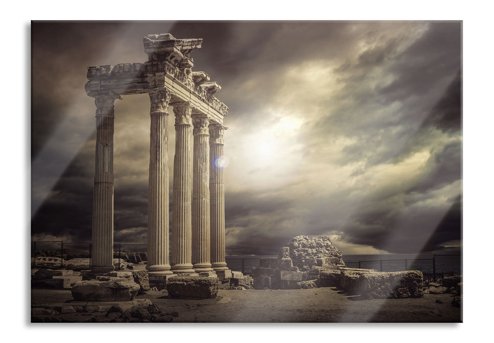 Apollon Tempel Ruine in Side, Glasbild