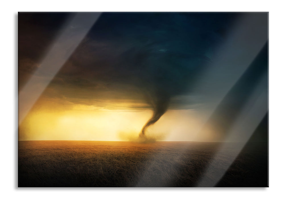 Pixxprint Naturgewalt Tornado, Glasbild