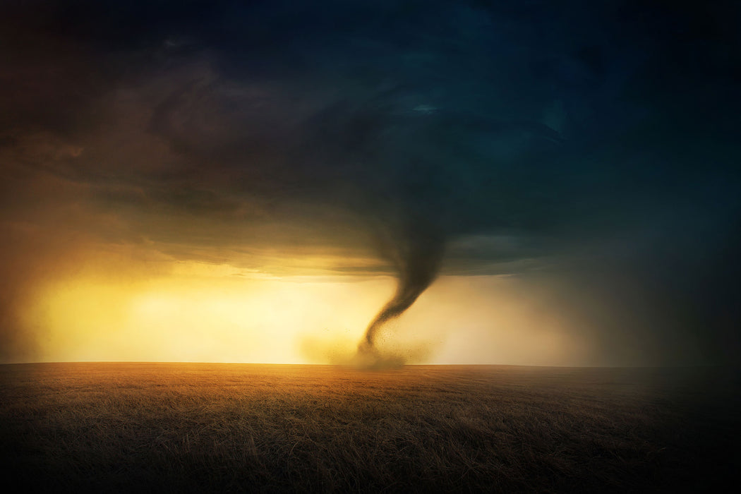 Naturgewalt Tornado, Glasbild