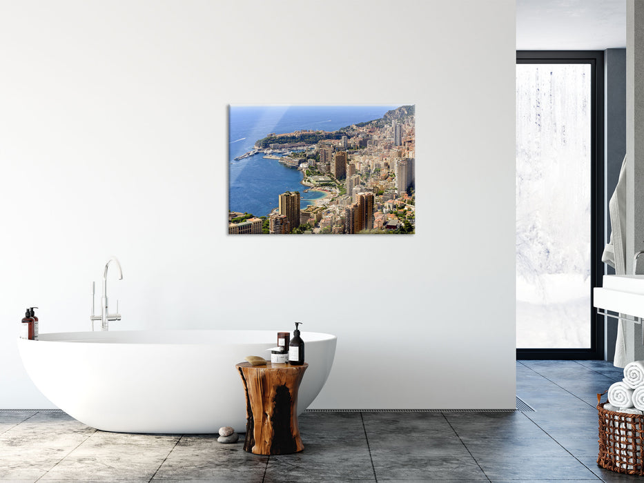 Blick auf das Monte Carlo, Glasbild