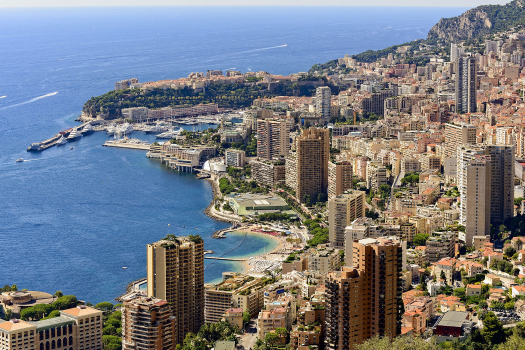 Blick auf das Monte Carlo, Glasbild