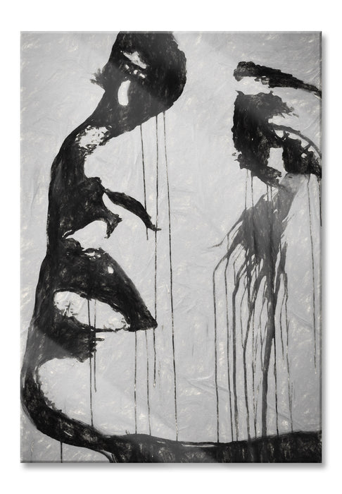 Pixxprint Abstrakt Frau, Glasbild