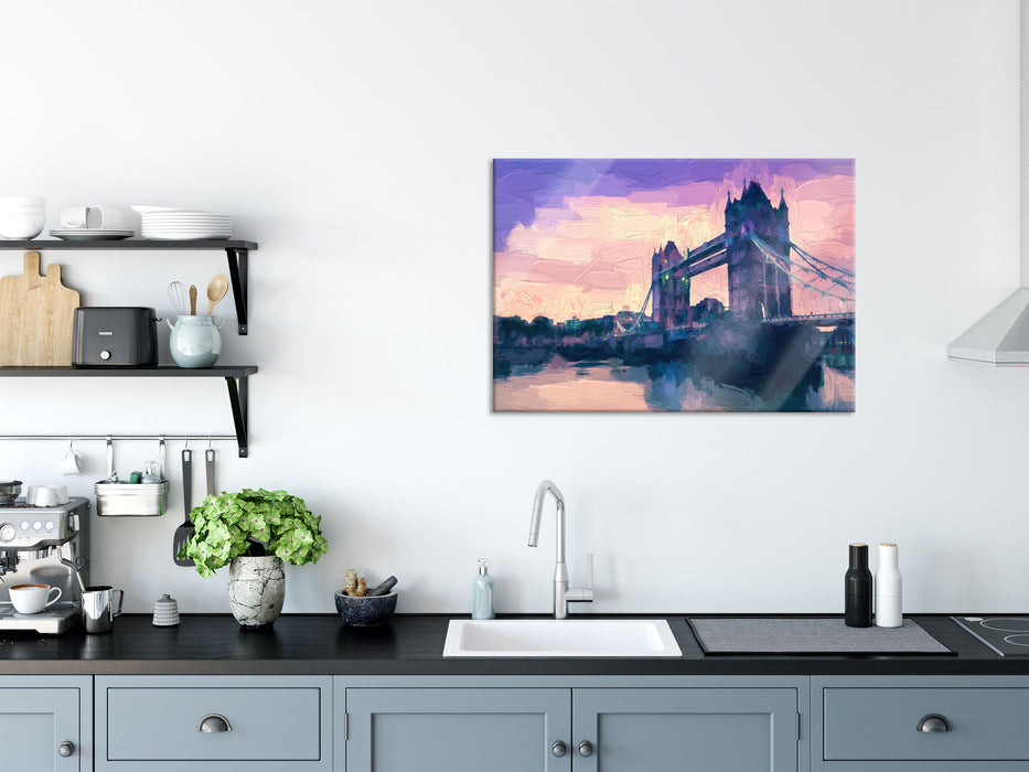 Tower Bridge in London, Glasbild