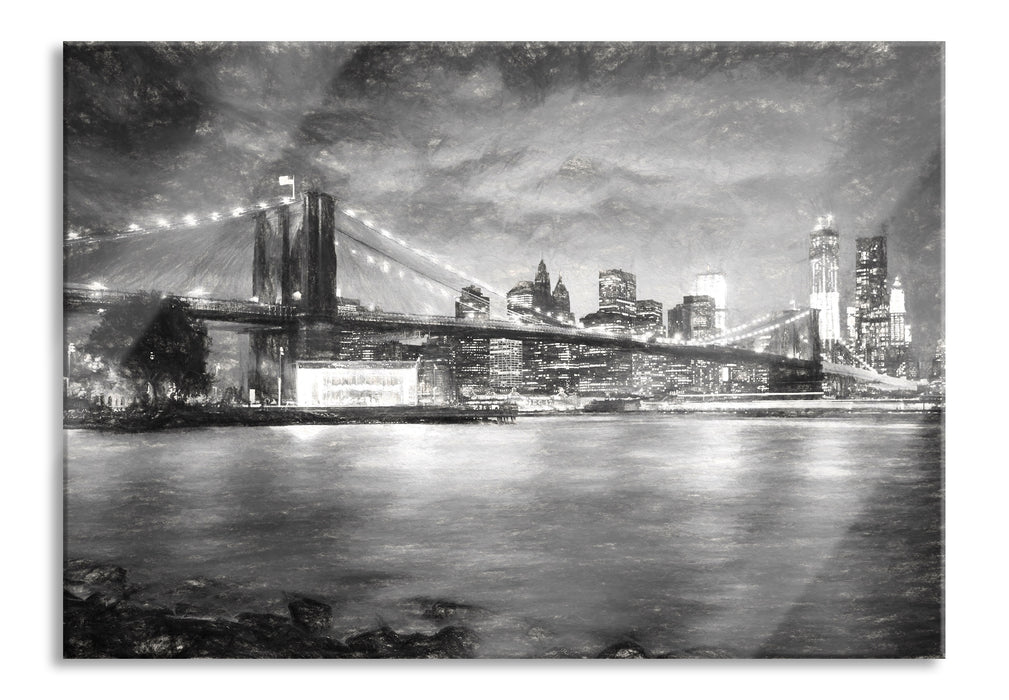 Pixxprint Skyline New York, Glasbild