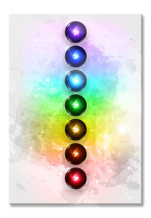 Pixxprint Chakra Eneregieelemente, Glasbild