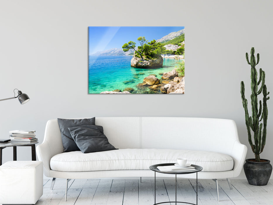 Dalmatia Strand in Kroatien, Glasbild