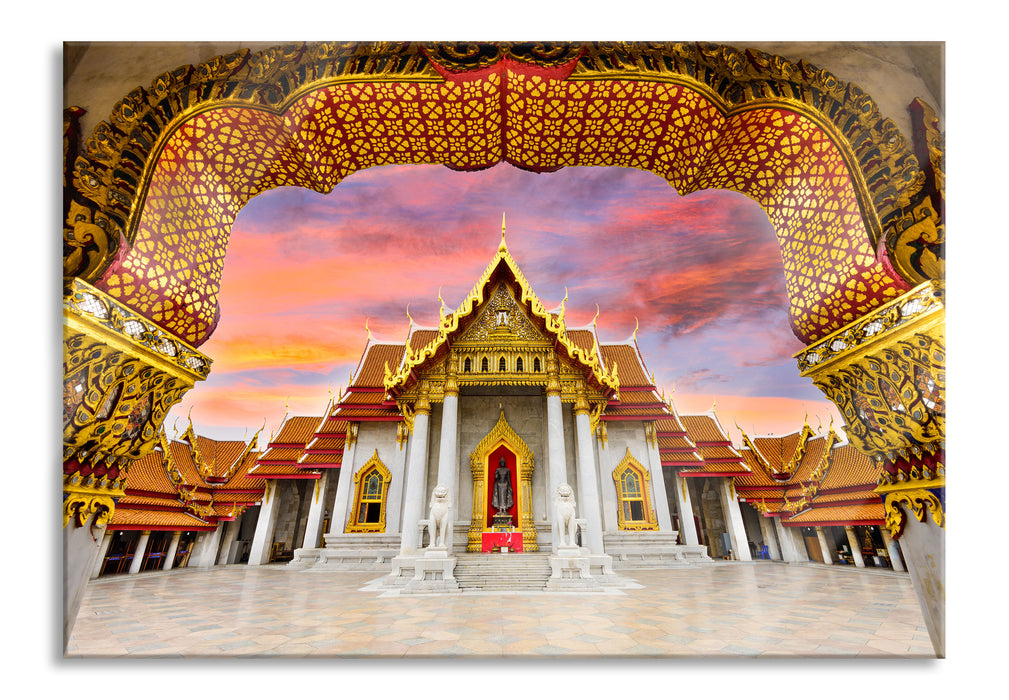 Marmortempel von Bangkok, Glasbild