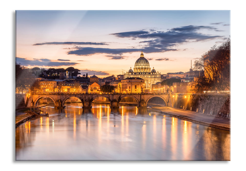 Pixxprint der Basilika St. Peter in Rom, Glasbild