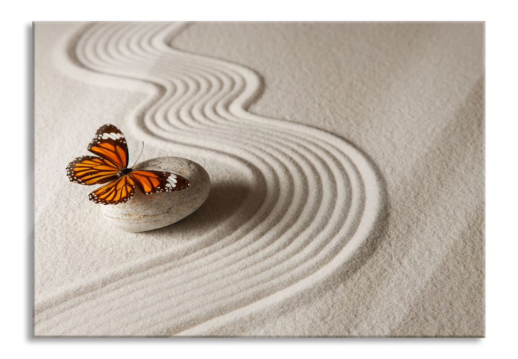 Pixxprint Zen Schmetterling, Glasbild