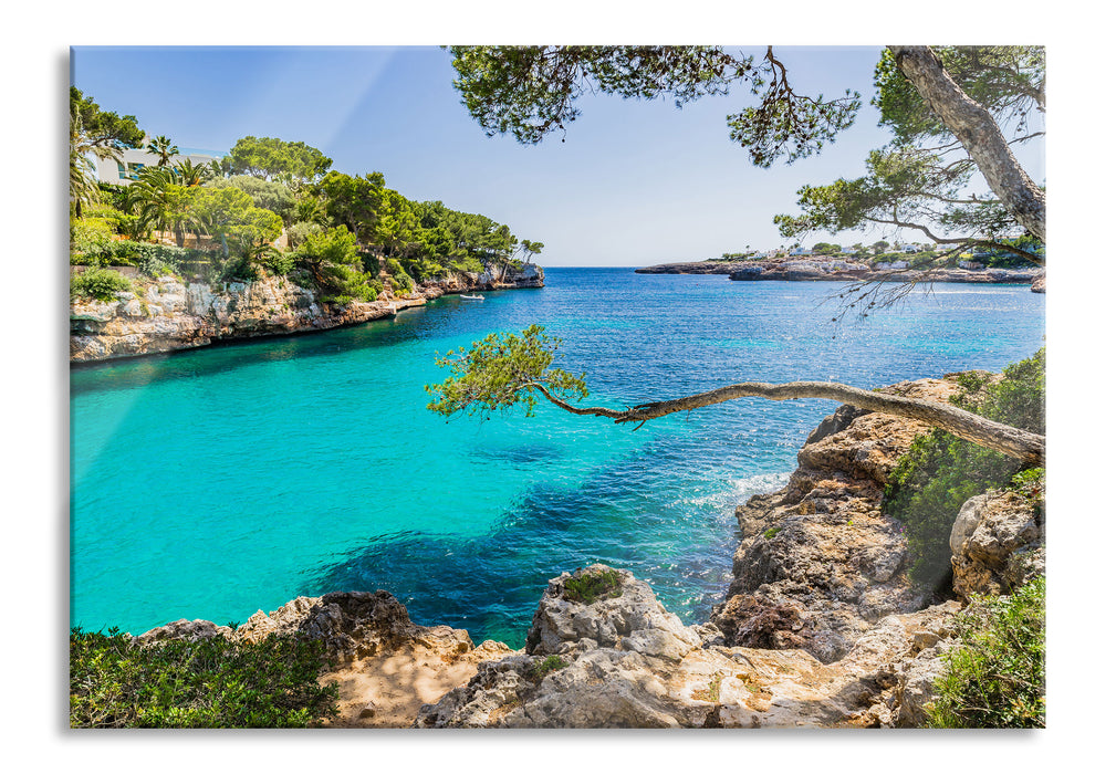 Pixxprint Mallorca Bay Cove, Glasbild