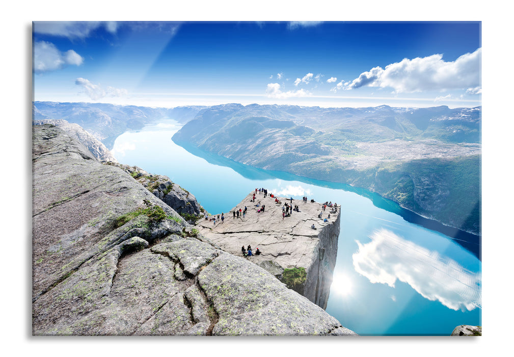 Pixxprint Preikestolen Lysefjord Norwegen, Glasbild