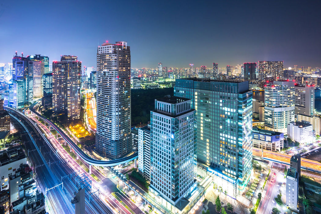 Moderne Architektur in Tokio, Glasbild