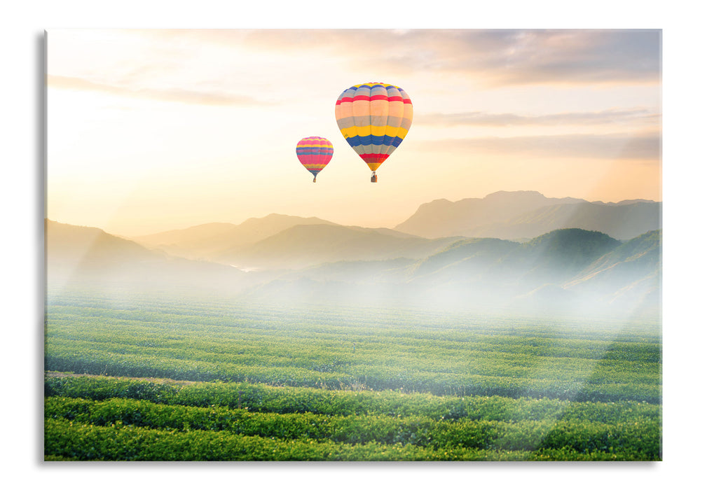 Pixxprint Heißluftballon, Glasbild