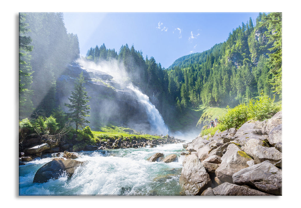 Pixxprint Wasserfälle Nationalpark Salzburg, Glasbild