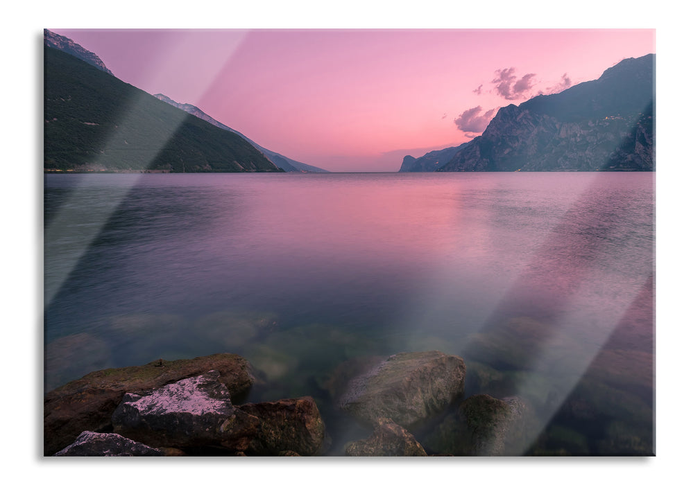 Pixxprint Gardasee in Italien, Glasbild