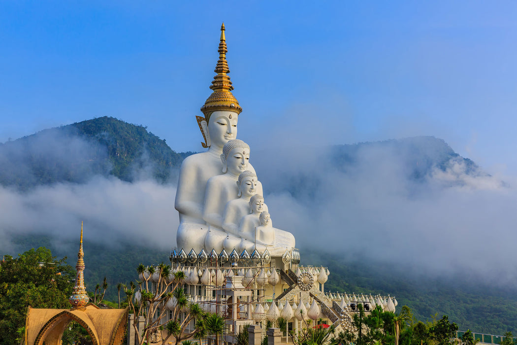 Buddha-Skulptur in Thailand, Glasbild
