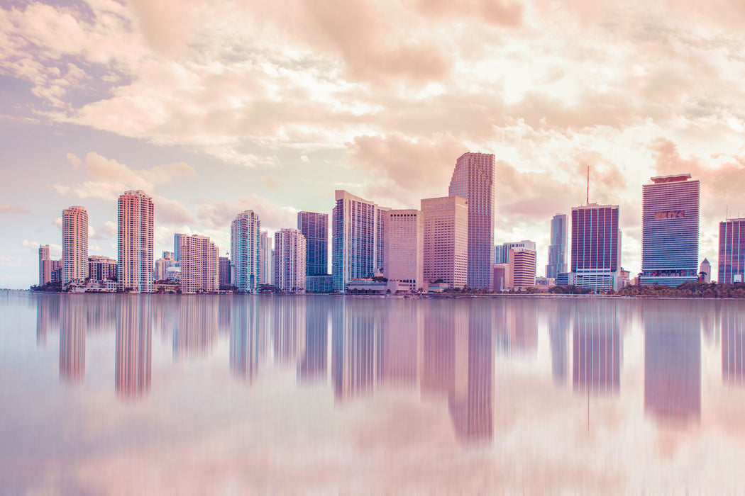 Miami Florida Skyline, Glasbild