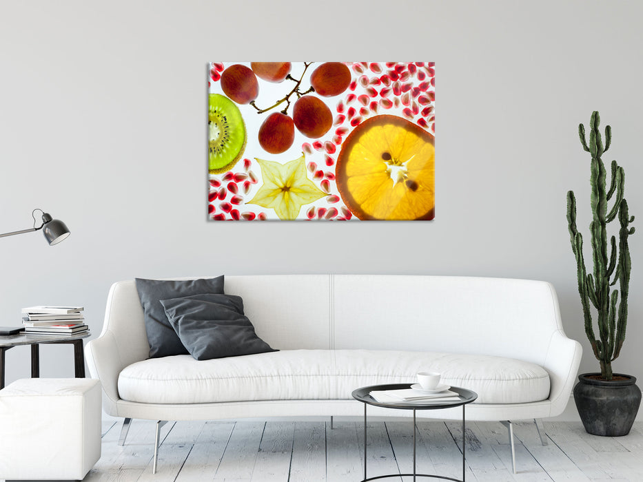 Früchtetraum mit Sternenfrucht, Glasbild