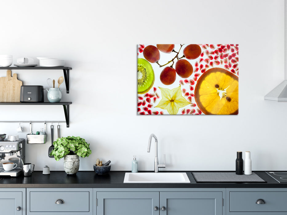 Früchtetraum mit Sternenfrucht, Glasbild