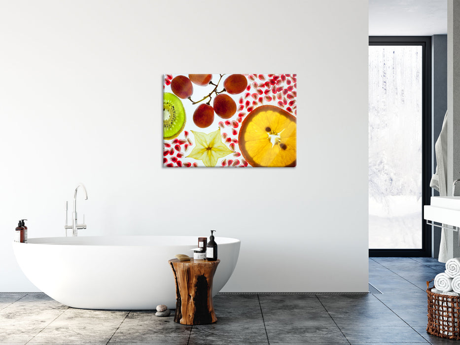 Früchtetraum mit Sternenfrucht, Glasbild