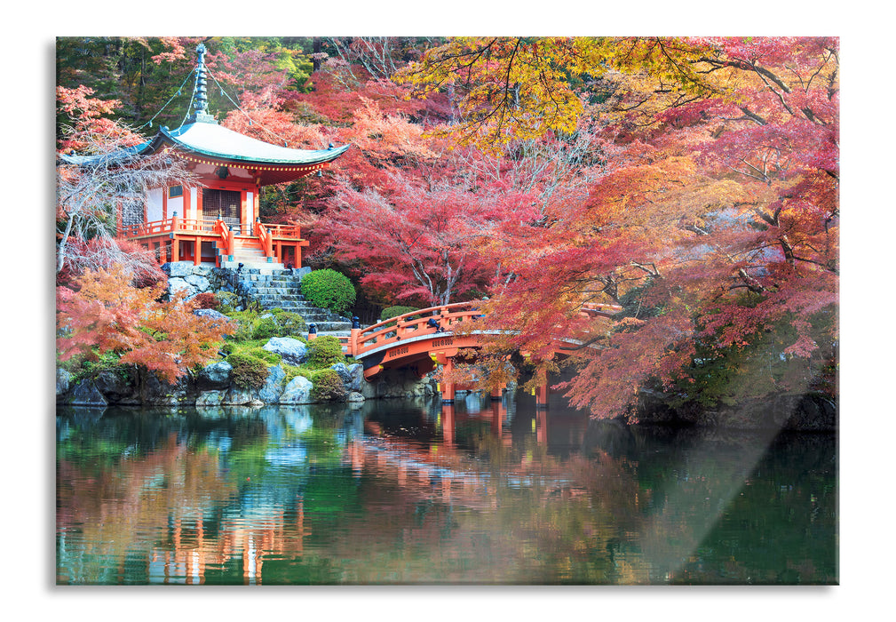Wunderschönes Kloster in Japan, Glasbild