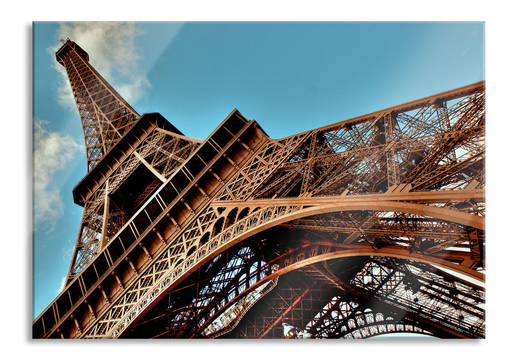 Gigantischer Eifelturm Paris, Glasbild