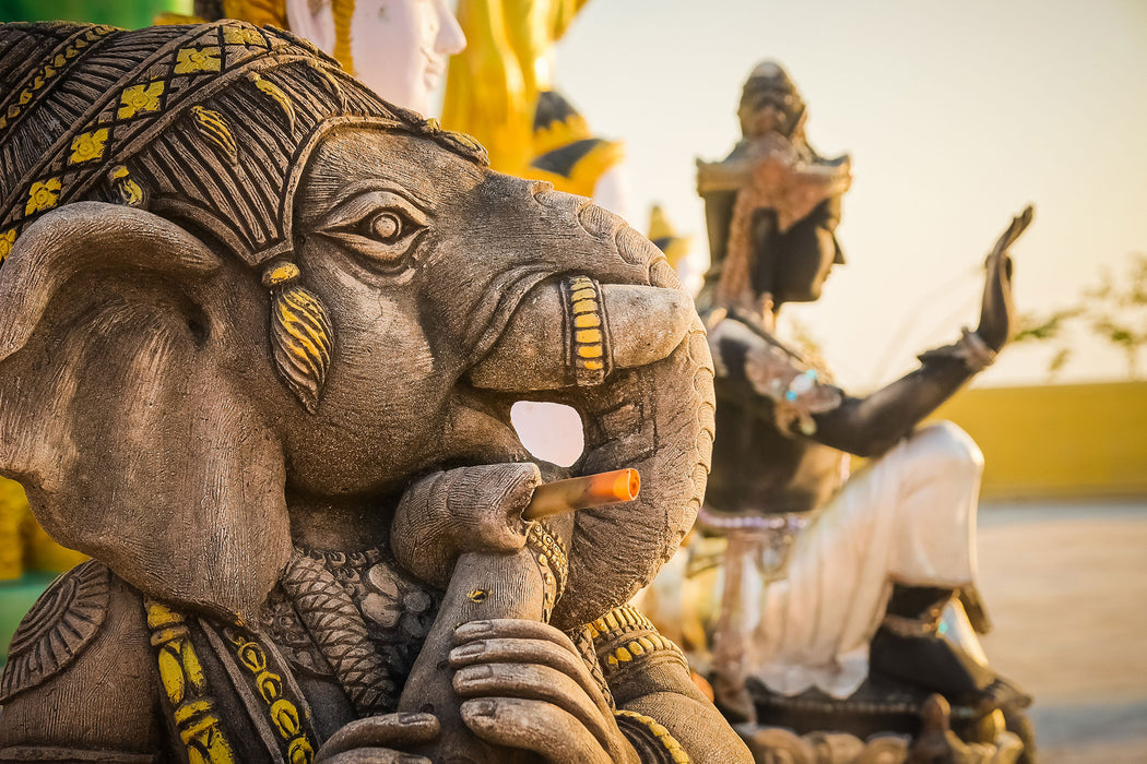 Elefantengottheit in Thailand, Glasbild