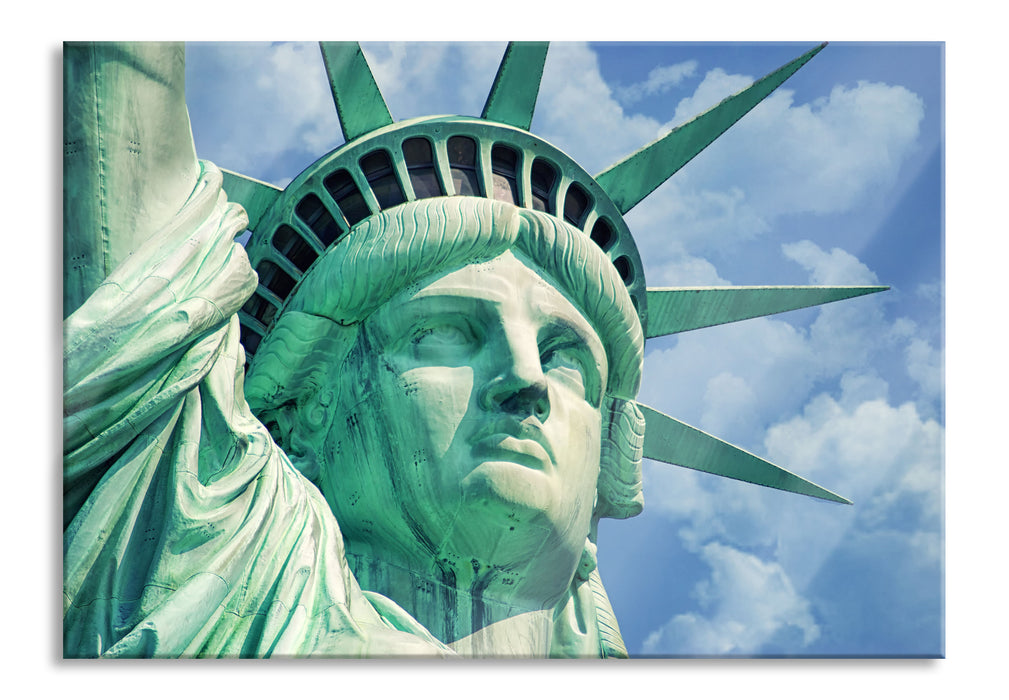 Pixxprint Majestätische Freiheitsstatue, Glasbild