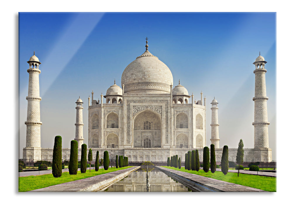 Pixxprint Gewaltiger Taj Mahal, Glasbild