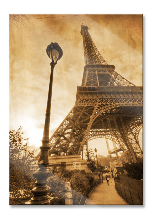 Pixxprint Pariser Eifelturm Retro, Glasbild