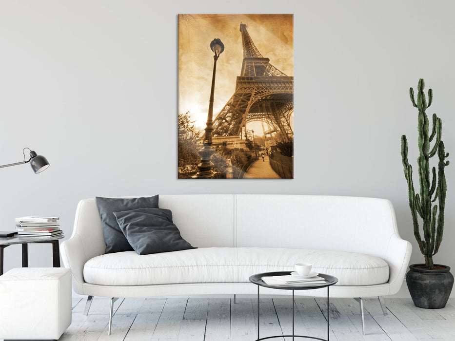 Pariser Eifelturm Retro, Glasbild