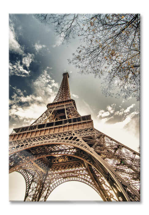 Eindrucksvoller Eifelturm Paris, Glasbild