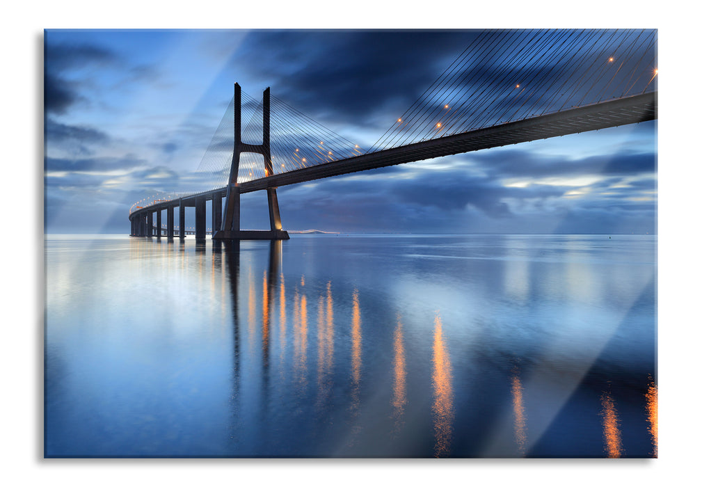 Pixxprint Ponte Vasco da Gama Lissabon, Glasbild