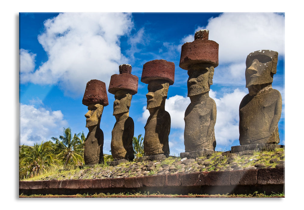 Moai Statuen Osterinseln, Glasbild