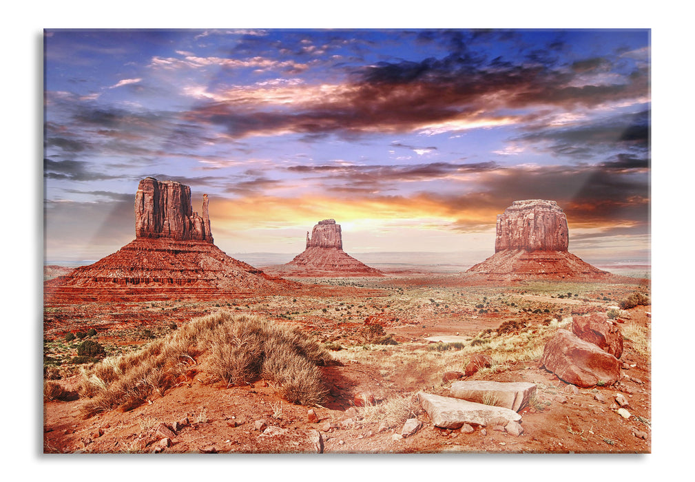 Pixxprint Utah Monument Valley, Glasbild
