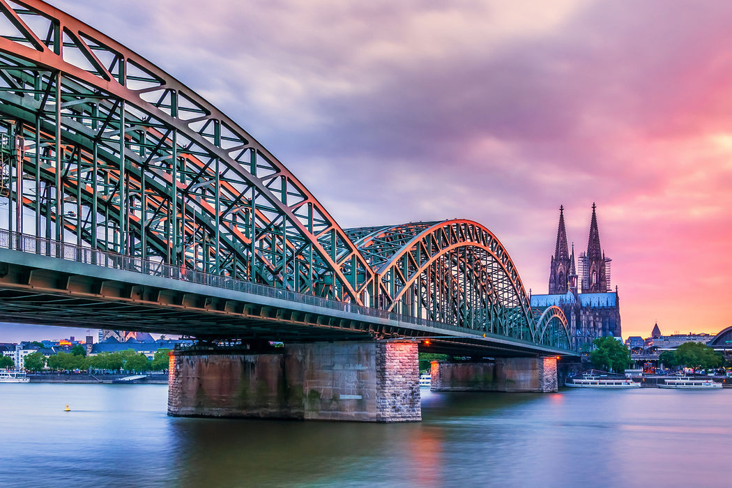 Hohenzollernbrücke in Köln, Glasbild