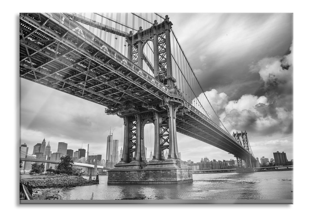 Pixxprint Manhattan Bridge New York, Glasbild