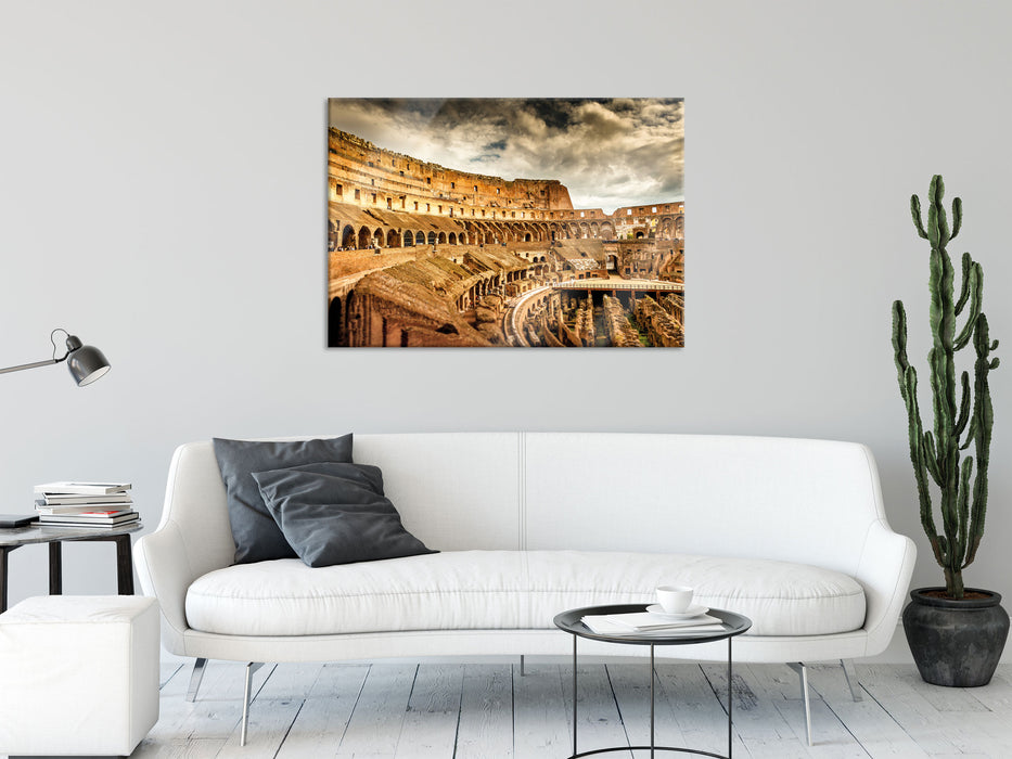 Colloseum in Rom von innen, Glasbild