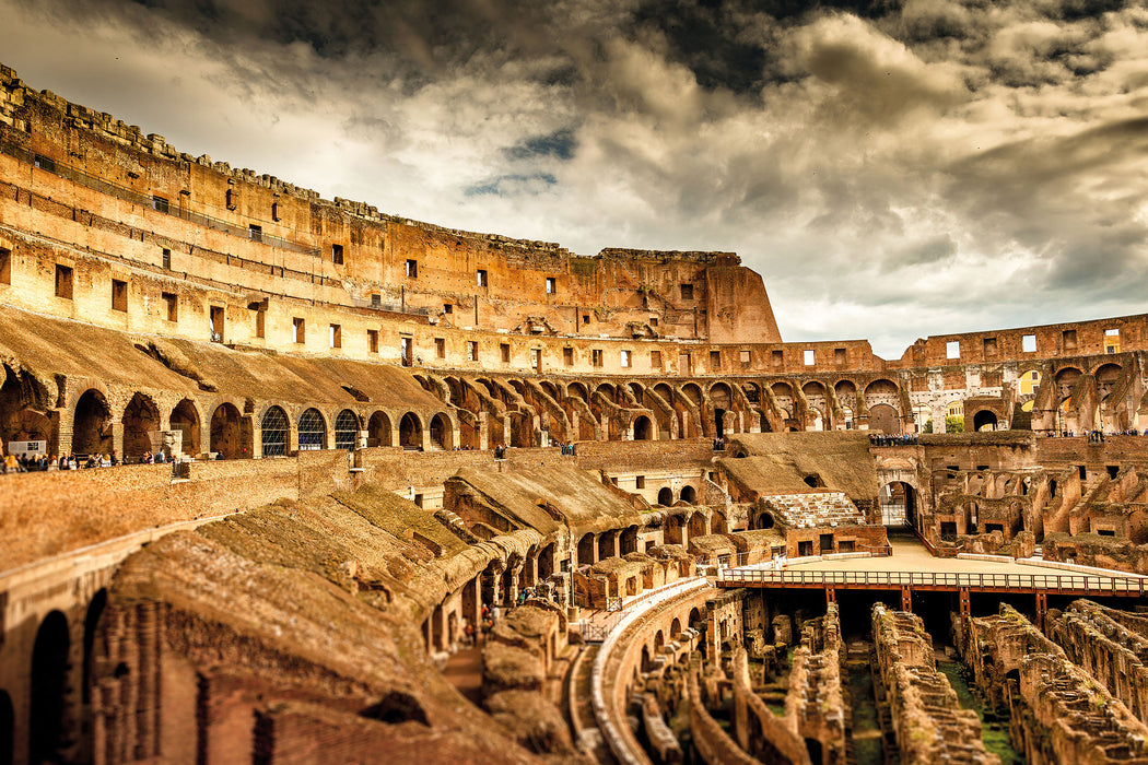 Colloseum in Rom von innen, Glasbild