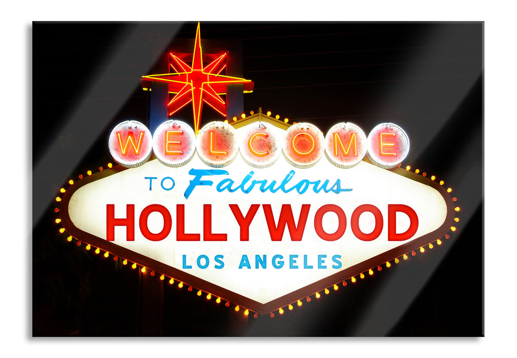 Hollywood Ortseingangsschild, Glasbild