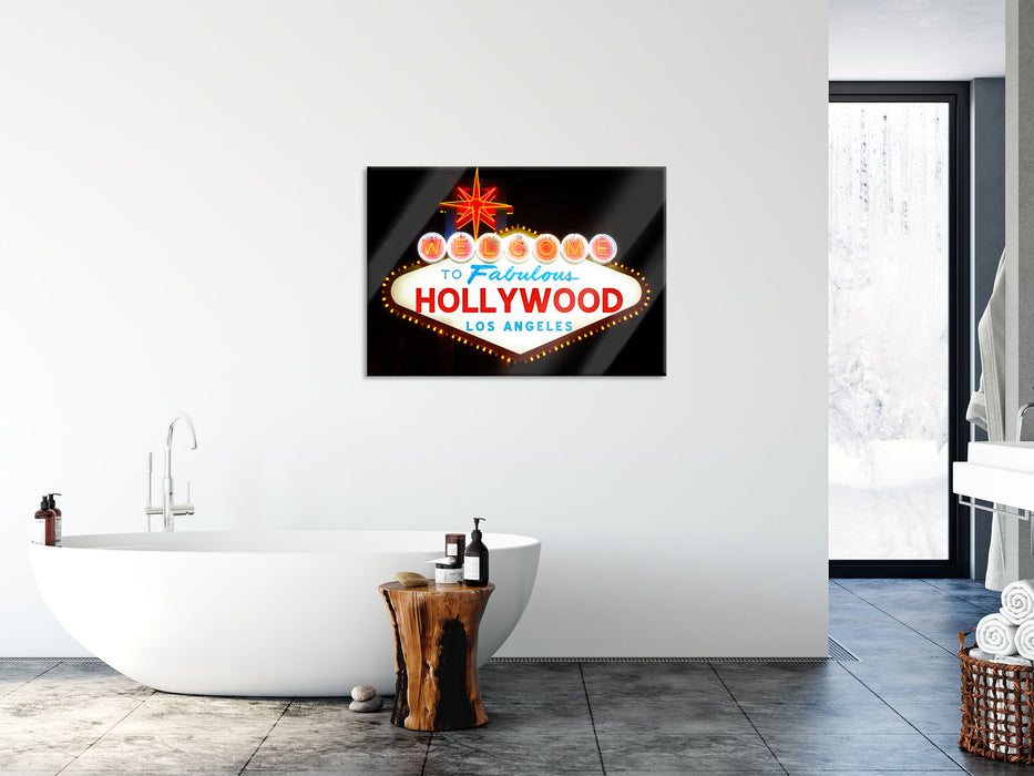 Hollywood Ortseingangsschild, Glasbild