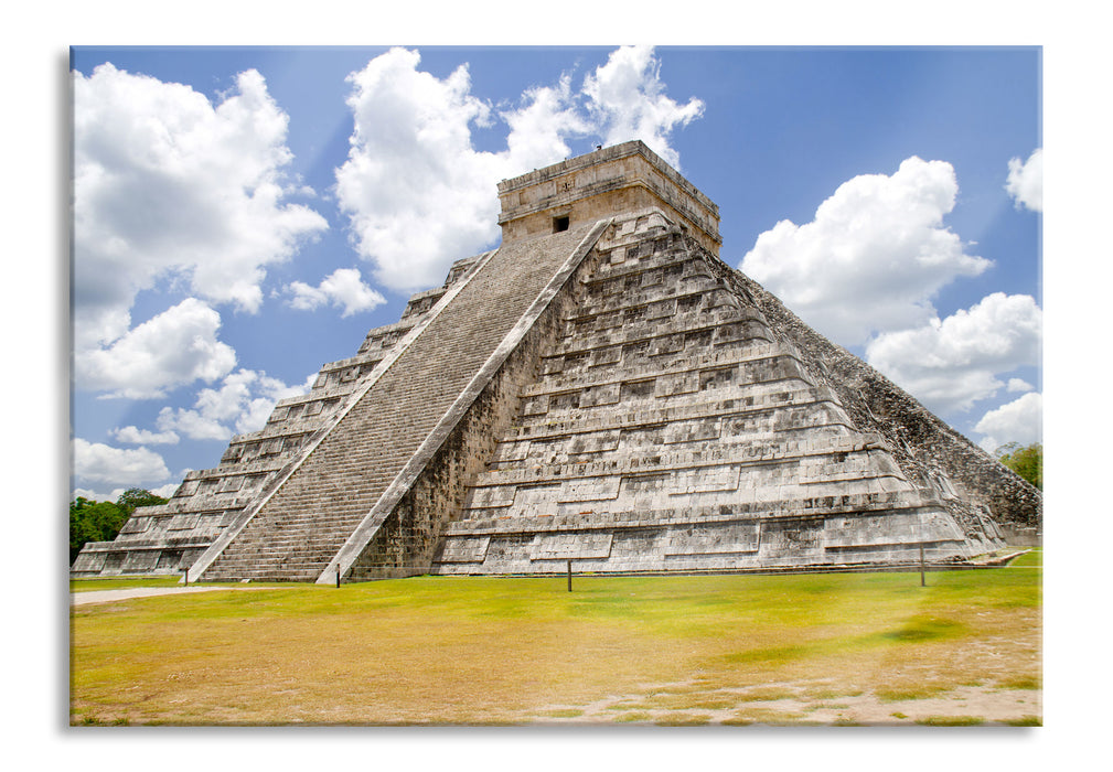 Pixxprint Maya Pyramide in Mexico, Glasbild