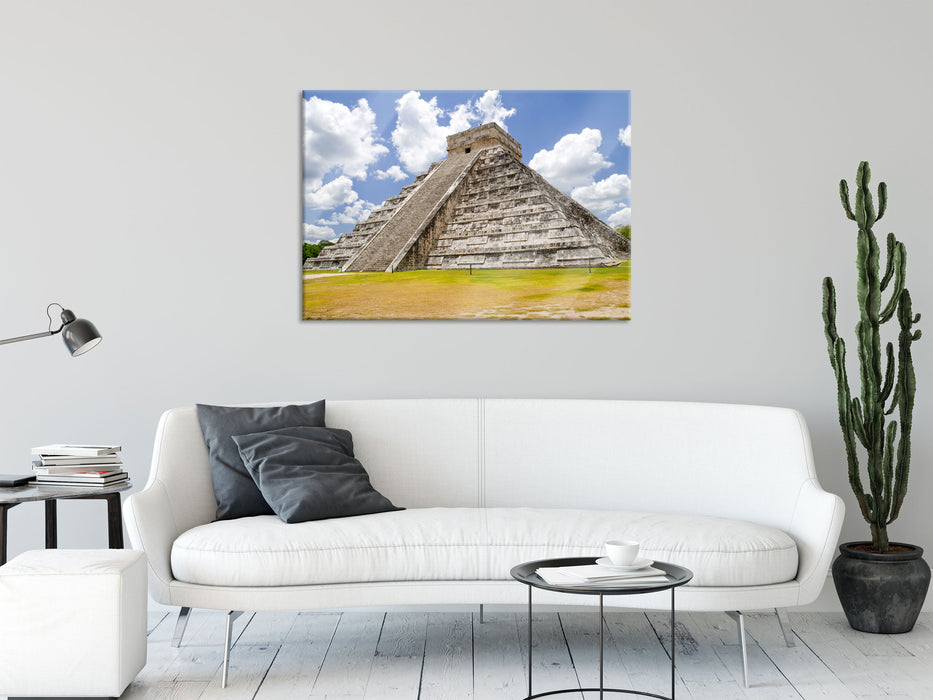 Maya Pyramide in Mexico, Glasbild