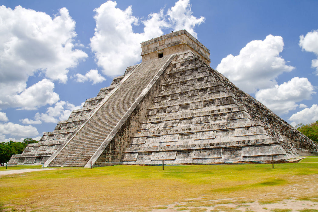 Maya Pyramide in Mexico, Glasbild