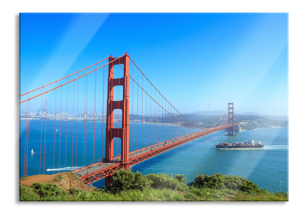 Pixxprint Golden Gate Bridge, Glasbild