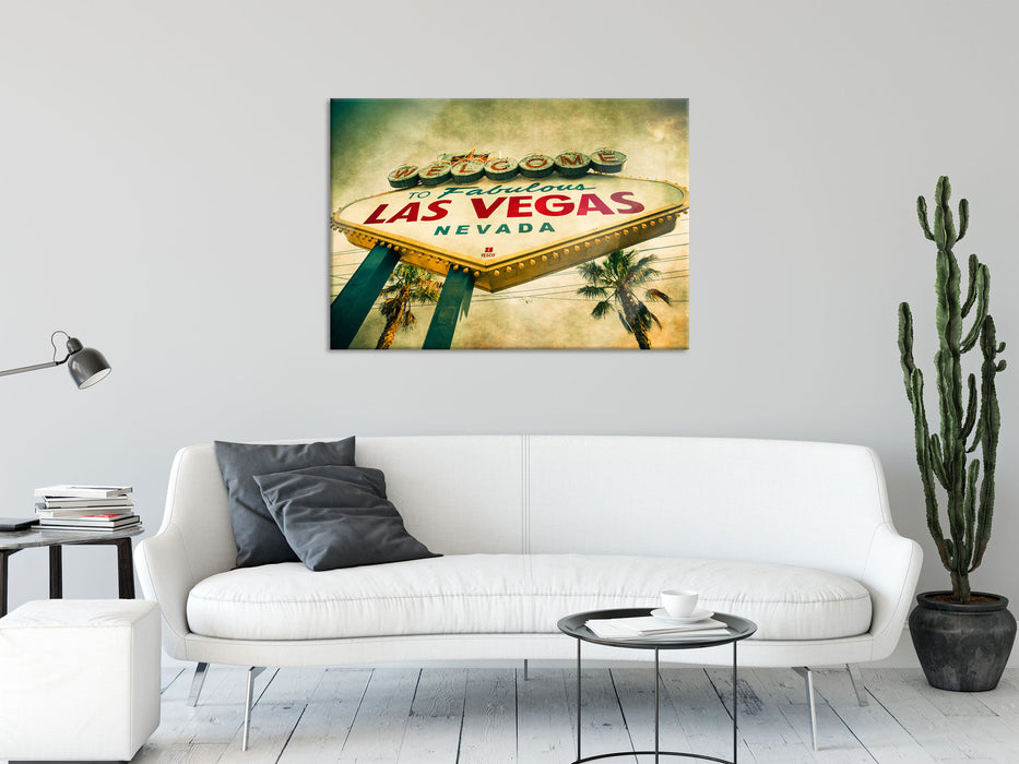 Las Vegas Ortsschild, Glasbild